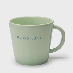 Vondels cappuccino mok GOOD LUCK light green (250 ml)