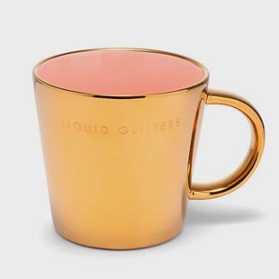 Vondels theemok LIQUID GLITTERS gold pink (350 ml)