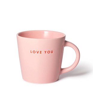 Vondels cappuccino mok LOVE YOU pink (250 ml)