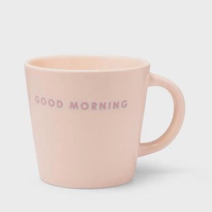 Vondels cappuccino mok GOOD MORNING ecru (250 ml)