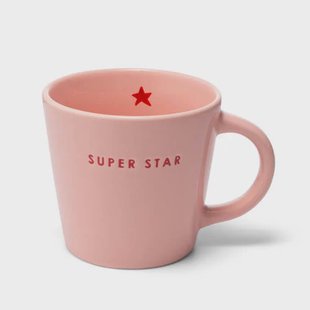 Vondels cappuccino mok SUPER STAR pink (250 ml)