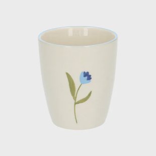 Beker, steengoed, blauwe tulp,&Oslash; 7,5 cm