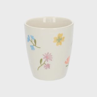 Beker, steengoed, kleine bloemetjes,&Oslash; 7,5 cm