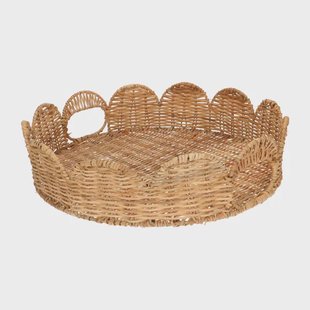 Dienblad, rattan, geschulpt, 40 cm