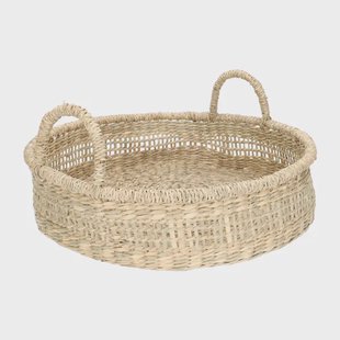 Schaal, zeegras, open, 2 handvatten,&Oslash;40 X H10 cm