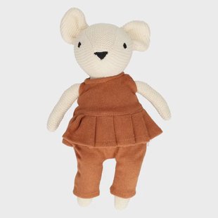 Knuffel muis, GOTS katoen, gebreid