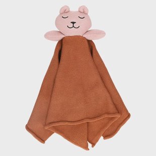 Knuffeldoekje, GOTS katoen, gebreid, beer