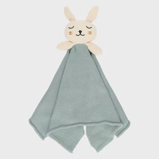 Knuffeldoekje, GOTS katoen, gebreid, konijn