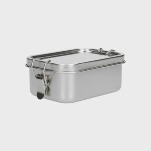 Lunchbox met siliconen ring, RVS, 550 ml