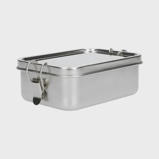 Lunchbox met siliconen ring, RVS, 850 ml