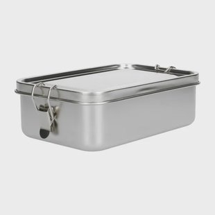 Lunchbox met siliconen ring, RVS, 1400 ml
