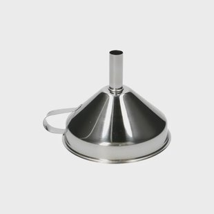 Trechter met zeefje, roestvrij staal,&Oslash;13 cm