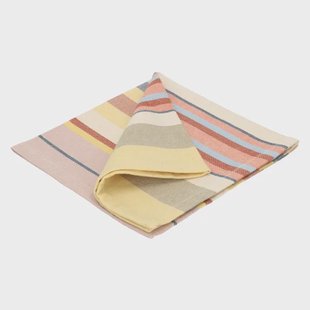 Servet, GOTS bio-katoen, gestreept, 40 x 40 cm