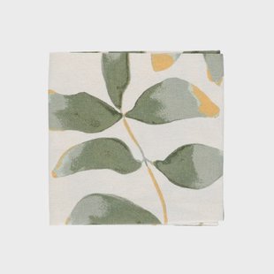 Theedoek, bio-katoen, silhouet blad, 50 x 70 cm