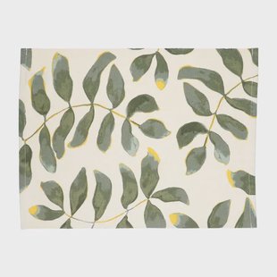 Placemat, GOTS bio-katoen, silhouet blad, 35 x 50 cm