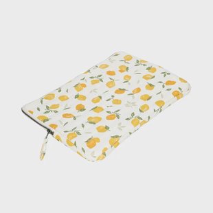 Laptophoes, biologisch katoen, citroenen, 13 inch