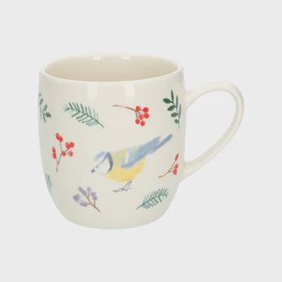 Mok, steengoed, vogels,&Oslash;9,5 CM