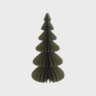 Kerstboom uitvouwbaar, papier, klein, mosgroen, 23 cm