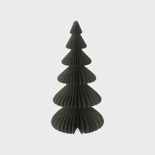 Kerstboom uitvouwbaar, papier, klein, donkergroen, 23 cm