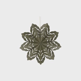 Kerstster, papier, mosgroen, 23 cm