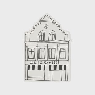 Notitieblok, papier, silhouet geveltje, 20 x 15 cm