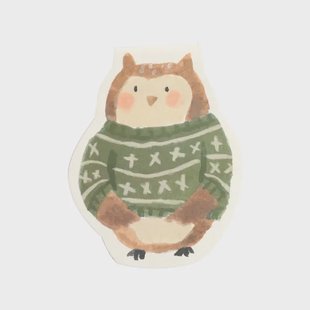 Notitieblok, papier, silhouet uil, 20 x 15 cm