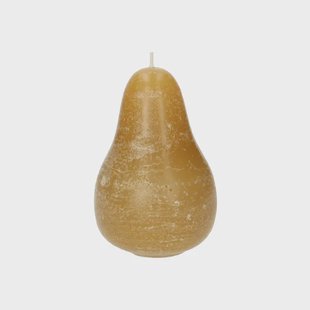 Kaars peer, geel,&Oslash;11 X 7,5 cm
