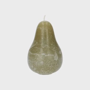 Kaars peer, groen,&Oslash;11 X 7,5 cm