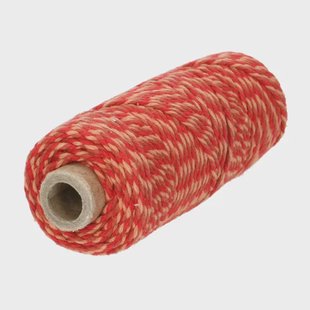 Koord, 100% natuurlijk jute, rood, 25 m