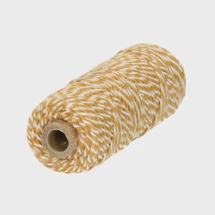 Koord, 100% natuurlijk jute, geel, 25 m
