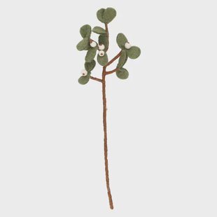 Kersttak met witte besjes, vilt