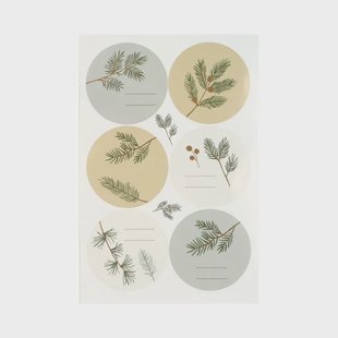 Kerststickers, kerstgroen, 36 stickers