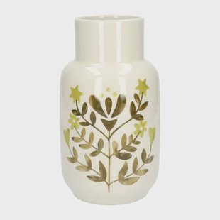 Vaas decoratief, steengoed, groen,&Oslash;11 X 20 cm