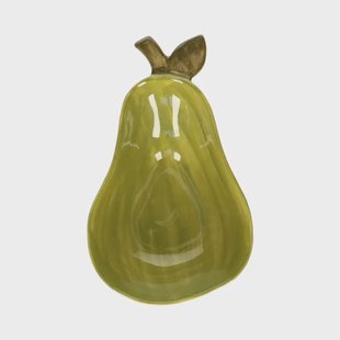Schaal peer, steengoed, 20.5 X 13 X 5 cm