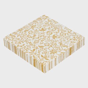 Servet, papier, decoratief damast, 33 x 33 cm