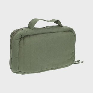 Toilettas groot, GOTS bio-katoen, donkergroen, 26 x 16 x 10 cm