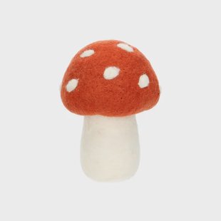 Grote paddenstoel, vilt, rood, ca. 14 cm