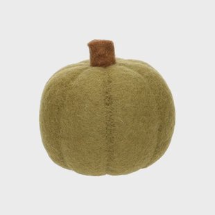 Pompoen, vilt, groen, ca. 12 cm