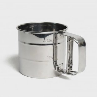 Meelzeef, roestvrij staal,&Oslash; 10 cm