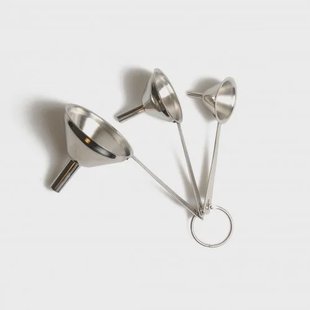 Trechtertjes, set van 3, rvs