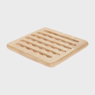 Onderzetter vierkant, rubberhout, 21 x 21 cm