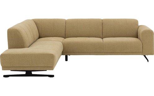 Goossens Bank Mellow geel, stof, 2,5-zits, stijlvol landelijk