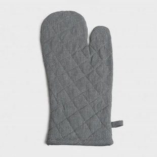 Ovenwant, katoen, donkergrijs gem&ecirc;leerd