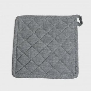 Pannenlap, katoen, donkergrijs gem&ecirc;leerd