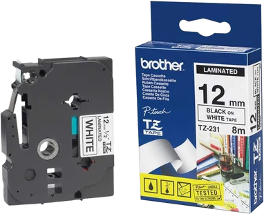 Brother TZe-231 Label Zwart op Wit (12 mm x 8 m)