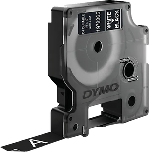 Dymo LW Duurzame D1 Label Wit-Zwart (12 mm x 3 m)