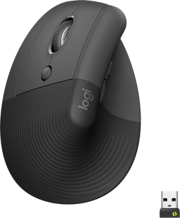 Logitech Lift Verticale Ergonomische Muis Linkshandig Zwart
