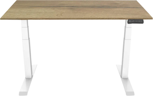 Euroseats Elektrisch Zit Sta Bureau 140 x 80 Wit/Eiken