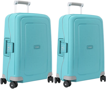 Samsonite S'Cure Spinner 55cm Aqua Blue Duo Kofferset