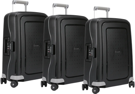 Samsonite S'Cure Spinner 55cm Black Triple Kofferset